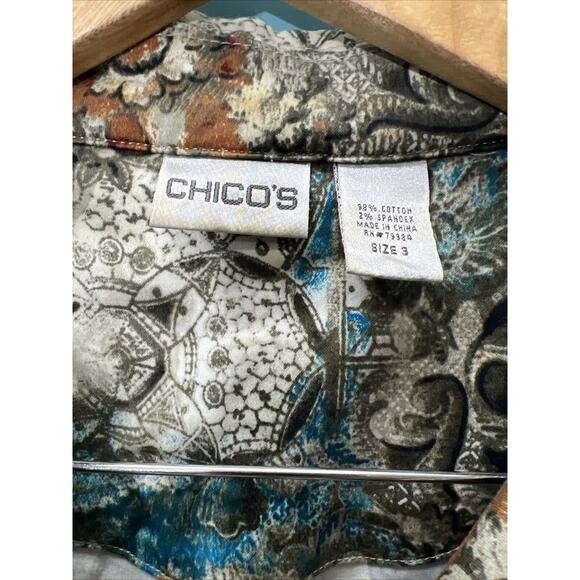 Chico's Floral Patterned Women's Blazer - Picture 3 of 6
